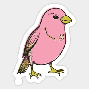 A Pink Bird Sticker